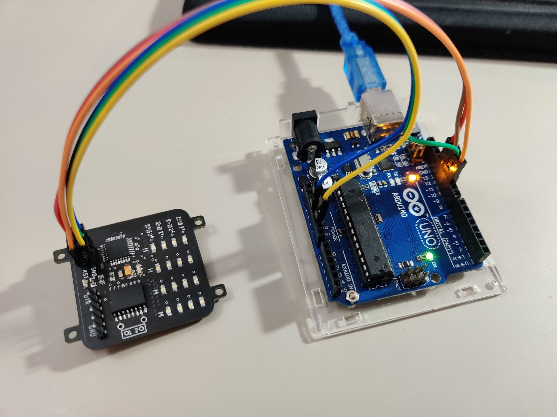 Arduino wired to BinWatch for in-system programming